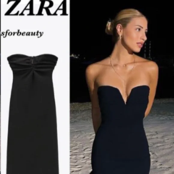 🆕 NWOT ZARA midi dress zara code 7385/210 - Picture 2 of 9